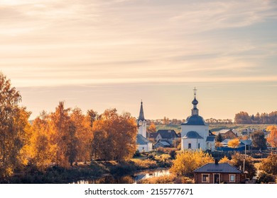 The Ancient Town Of Suzdal In The Evening. Gold Ring Of Russia. Vladimir Region.