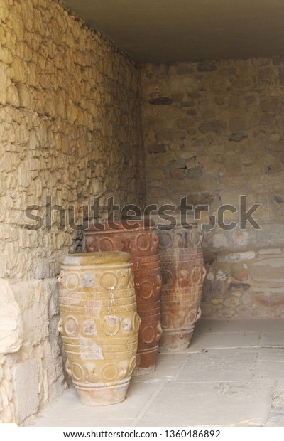 Ancient Vases Minoan Palace Knossos Crete Stock Photo Edit Now