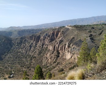 Ancient Volcano La Caldera De Bandama In Mas Palomas In Spain