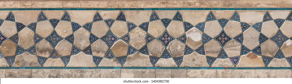 Ancient Wall Of A Mosque Of Mosaic Tiles