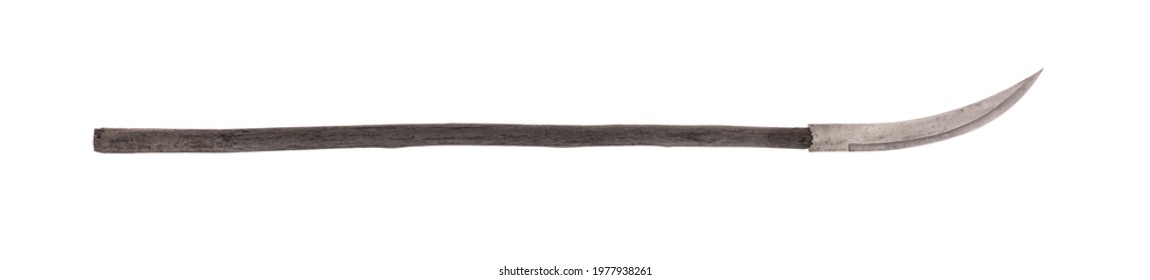 Ancient War Spear Isolated On White Background