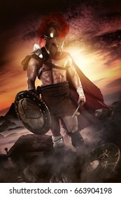 Ancient warrior or Gladiator after the battle.