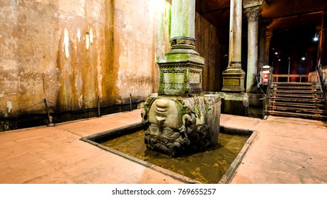 Ancient Water Storage Basilica Cistern In Istanbul Turkey