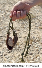 Ancient weapon - Sling for stone throwing