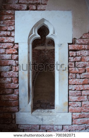 ancient window in the castle