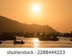 Ancon Lima peru pier landscape at sunset and sunrise