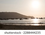 Ancon Lima peru pier landscape at sunset and sunrise