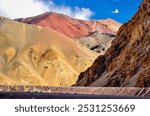 the Andean colors on the border between Argentina and Chile in "Paso del Agua Negra".