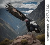 The Andean Condor is a magnificent bird native to South America, known for its impressive wingspan, which can reach up to 10 feet.