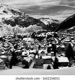 Andermatt Swiss Alpine Village In Winter