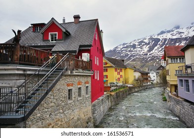 Andermatt, Village In Swiss Alps