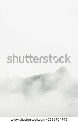 Andes mountains in the clouds