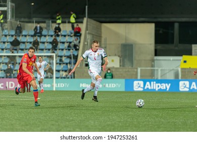 Andorra La Vella, Andorra : 2021 March 31 : Attila Szalai HUN In Action  In The Qatar 2022 World Cup Qualifying Match Andorra Vs Hungary