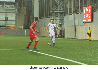 Andorra La Vella, Andorra : 2021 March 31 : Attila Szalai HUN In Action  In The Qatar 2022 World Cup Qualifying Match Andorra Vs Hungary