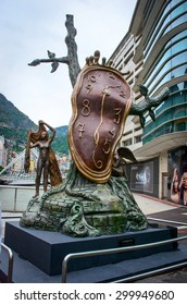 ANDORRA LA VELLA, ANDORRA - JULY 28:  Sculpture "The Nobility of Time " by Salvador Dali in Andorra la Vella on  July 28, 2014, Andorra. 