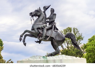 Andrew Jackson Statue President's Park Lafayette Square Washington DC Created In 1850 Clark Mills Sculptor