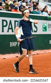 Andrey Rublev Of Russia During The French Open, Grand Slam Tennis Tournament On May 24, 2022 At Roland-Garros Stadium In Paris, France.