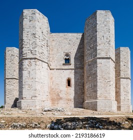 Andria, Italy - August 20, 2019: Castel Del Monte Archeological Site. Heritage Of Mediterranean Culture. Italian Unesco Site