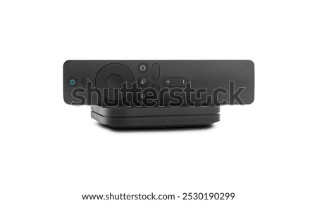 Android TV box receiver and player on white background