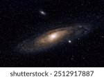 The Andromeda Galaxy in the constellation Andromeda. The Andromeda Galaxy, also known as Messier 31 (M31), is a spiral galaxy that