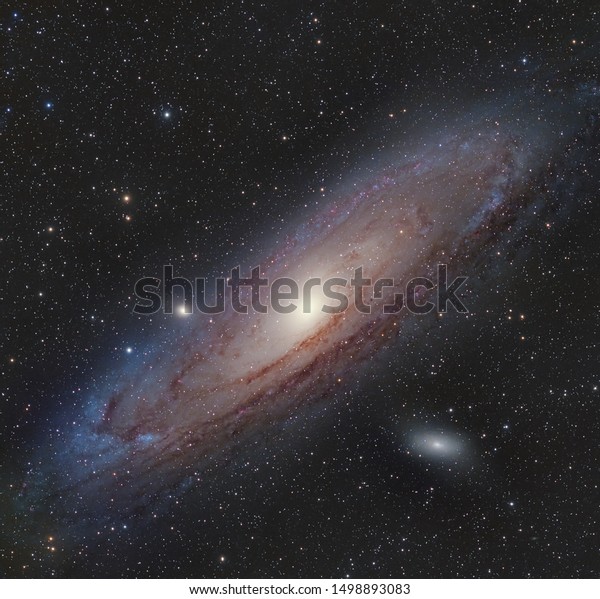 Andromeda Galaxy Largest Closest Spiral Galaxy Stock Photo