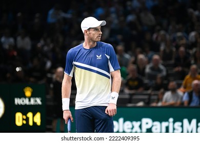 Andy Murray Of GBR During The Rolex Paris Masters, ATP Masters 1000 Tennis Tournament, On October 31, 2022 At Accor Arena In Paris, France.