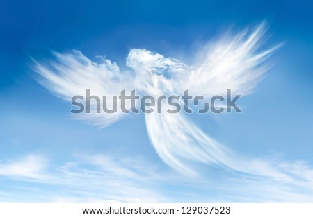 Angel in the clouds