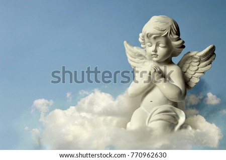 Angel guardian on the cloud