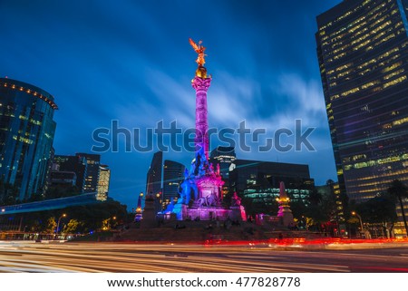 The Angel of Independence in Mexico City, Mexico.