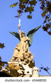 Angel On The Roof Of Vineyard Theatre In Prague