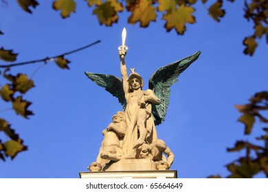 Angel On The Roof Of Vineyard Theatre In Prague