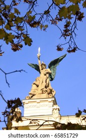 Angel On The Roof Of Vineyard Theatre In Prague