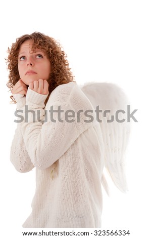 Angel with white wings