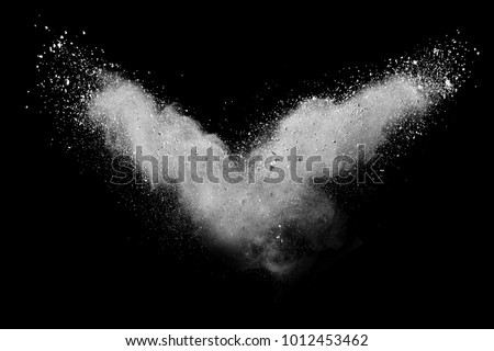 Angel wings formed from powder.