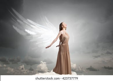 Angelic Beautiful Woman Stock Photo Shutterstock