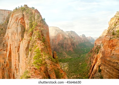 Angels Landing And Zion Canyon