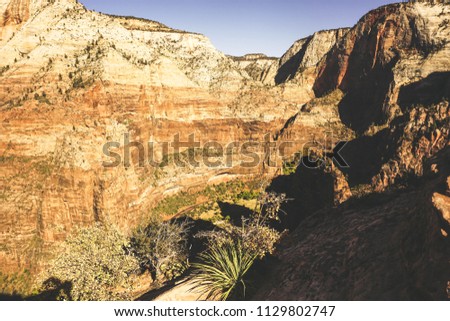 angels landing zion national park utah stock photo edit now