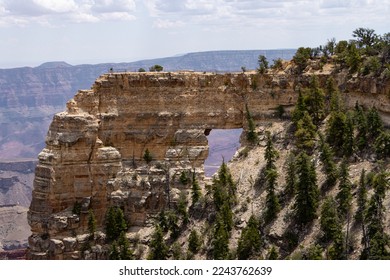 Angels Window on the North Rim of Grand Canyon provides the unique experience of walking out over this natural arch to a viewpoint with spectacular views of the canyon’s wonders. Taken in July 2022. 