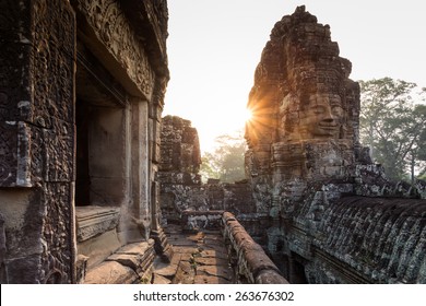 Angkor Thom ,Bayon In Cambodia