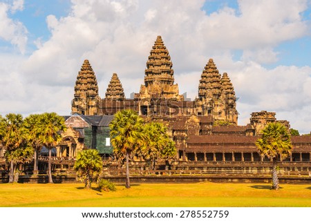 Angkor Wat (Capital Temple), Khmer temple in Cambodia.