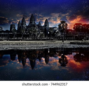 Angkor Wat At Night, Siem Reap,Cambodia

