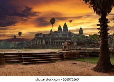 Angkor Wat At Sunset