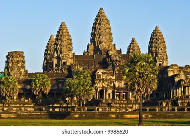 Angkor Wat At Sunset, Cambodia.