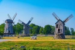Angla Tuulikuo Windmills At Saaremaa Island In Estonia.