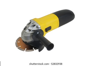 Angle Grinder Isolated Over White Background