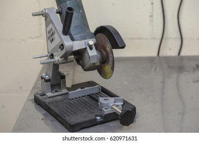 angle grinder on table