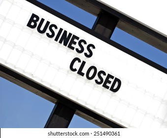 Angled Business Closed Sign