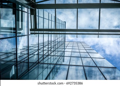 Angled View Glass Wall Office Building Stock Photo 692735386 | Shutterstock