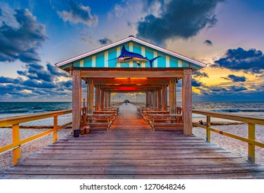 Anglins Fishing Pier in Fort Lauderdale, Florida, USA
