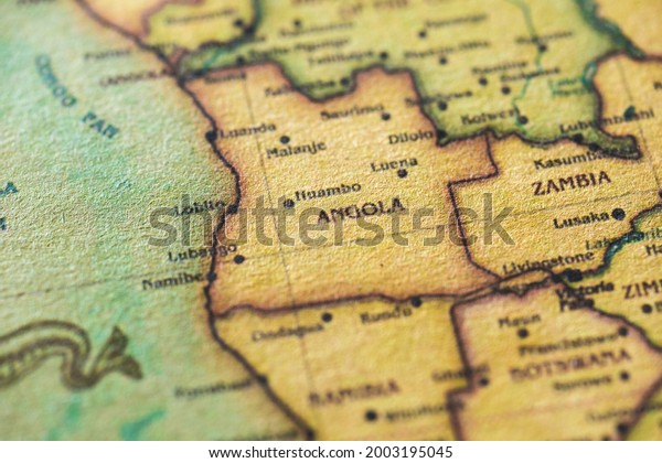 Angola in\
close up on the map ,  Angola map\
texture